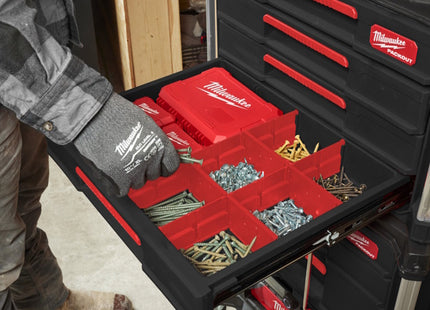 MILWAUKEE PACKOUT CASSETTIERA PORTAUTENSILI A 4 CASSETTI