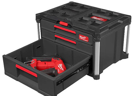 MILWAUKEE PACKOUT CASSETTIERA PORTAUTENSILI A 2+1 CASSETTI