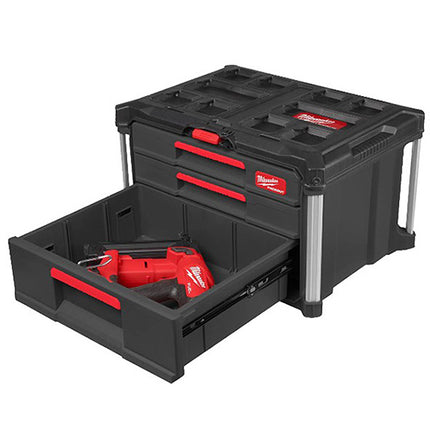 MILWAUKEE PACKOUT CASSETTIERA PORTAUTENSILI A 2+1 CASSETTI