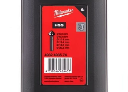 MILWAUKEE SET SVASATORI CONICI IN HSS PZ. 6