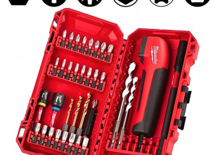 MILWAUKEE SET DI INSERTI BITS ED ACCESSORI CON DISPOSITIVO ANGOLARE PZ35