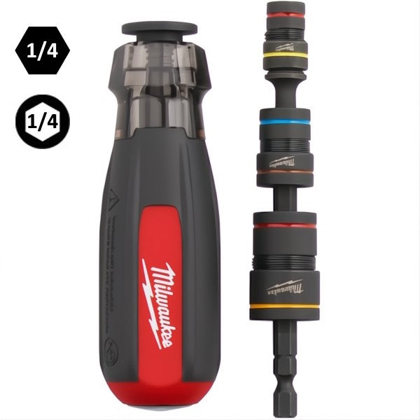 MILWAUKEE GIRAVITE A BUSSOLA ESAGONALE SHOCKWAVE 6 IN 1