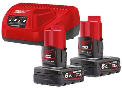 MILWAUKEE KIT ENERGY PACK 2 BATTERIE+CARICABATTERIE M12 NRG-602 (V1/23)