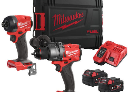 MILWAUKEE KIT M18 FPP2A2-502X TRAPANO+AVVITATORE IMPULSI 1/4"*