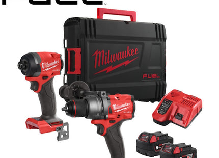 MILWAUKEE KIT M18 FPP2A2-502X TRAPANO+AVVITATORE IMPULSI 1/4"*