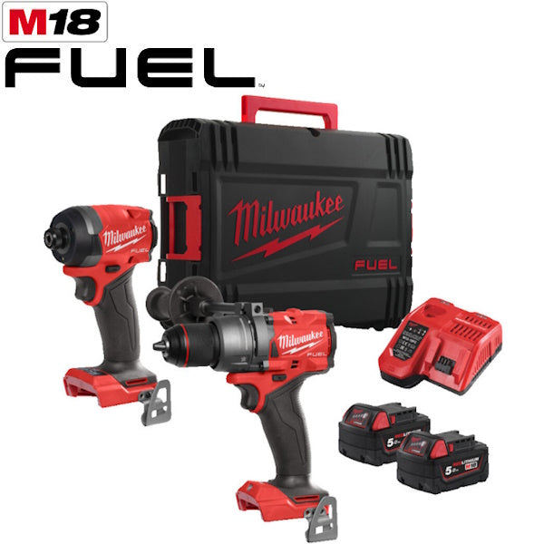 MILWAUKEE KIT M18 FPP2A2-502X TRAPANO+AVVITATORE IMPULSI 1/4"*