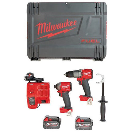 MILWAUKEE KIT M18 FPP2A2-502X TRAPANO+AVVITATORE IMPULSI 1/4"*
