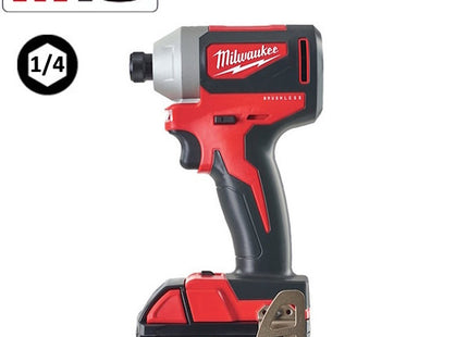 MILWAUKEE AVVITATORE IMPULSI DA 1/4" HEX A BATTERIA M18 BLID2-502X