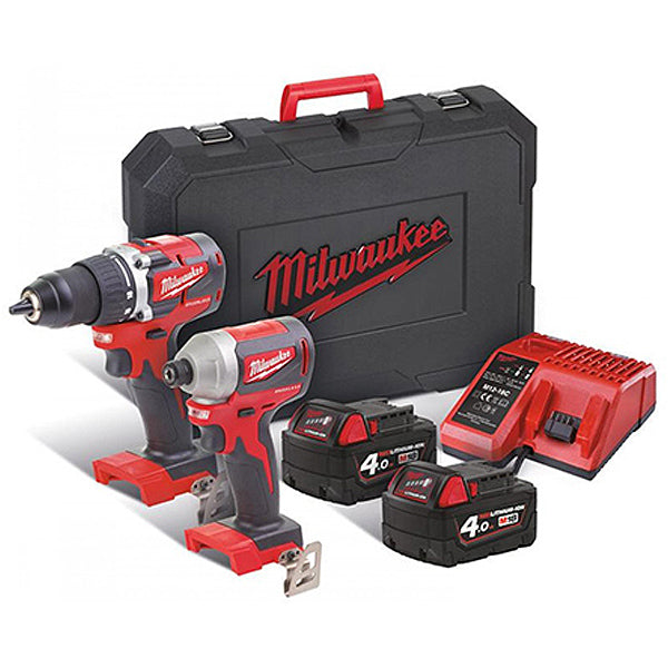 MILWAUKEE KIT M18 CBLPP2B-402 TRAPANO+AVVITATORE IMPULSI 1/4" *