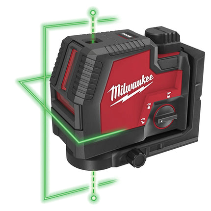 MILWAUKEE LASER VERDE RICARICABILE USB 2 LINEE+PIOMBO L4CLLP-301C(V1/23)
