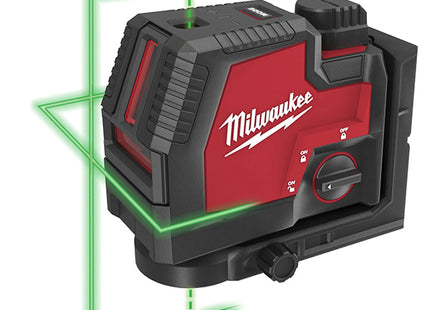 MILWAUKEE LASER VERDE RICARICABILE USB 2 LINEE+PIOMBO L4CLLP-301C(V1/23)