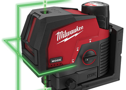 MILWAUKEE LASER VERDE A 2 LINEE CON PIOMBO M12 CLLP-301C(V1/23)