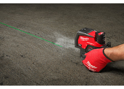 MILWAUKEE LASER VERDE A 2 LINEE CON PIOMBO M12 CLLP-301C(V1/23)