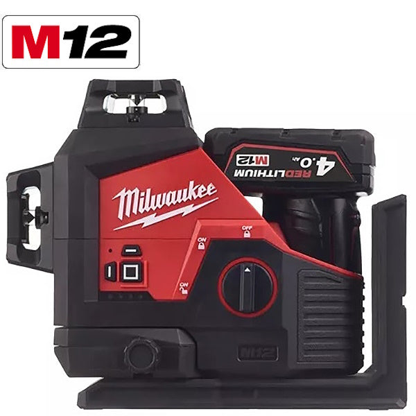 MILWAUKEE LASER VERDE A 3 LINEE 360° M12 3PL-401C(V1/24)