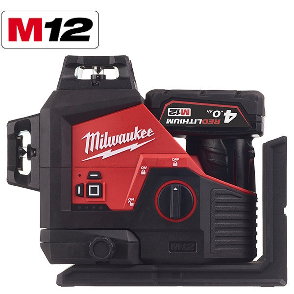 MILWAUKEE LASER VERDE A 3 LINEE 360° M12 3PLKIT-401P(V1/23)