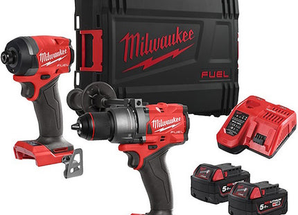 MILWAUKEE KIT M18 FPP2A3-502X TRAPANO+AVVITATORE IMPULSI 1/4"(V1/23)