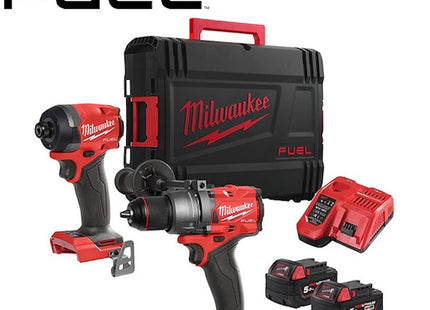 MILWAUKEE KIT M18 FPP2A3-502X TRAPANO+AVVITATORE IMPULSI 1/4"(V1/23)