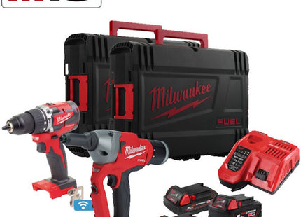 MILWAUKEE KIT M18 FPP2BC-523X TRAPANO AVVITATORE+RIVETTATRICE(V3/24)