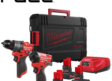 MILWAUKEE KIT M12 FPP2A2-5253X TRAPANO + AVVITATORE IMPULSI 1/4"