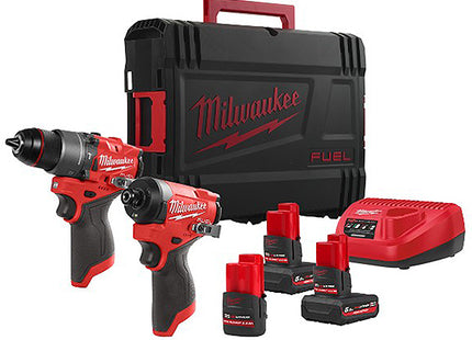 MILWAUKEE KIT M12 FPP2A2-5253X TRAPANO + AVVITATORE IMPULSI 1/4"