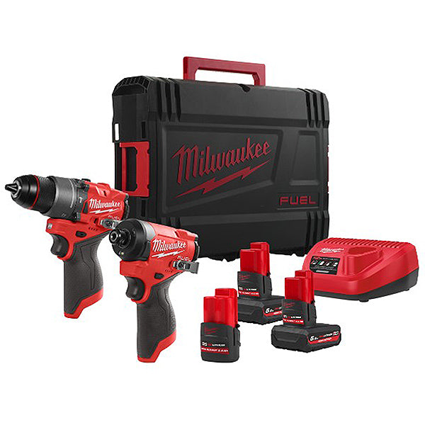 MILWAUKEE KIT M12 FPP2A2-5253X TRAPANO + AVVITATORE IMPULSI 1/4"