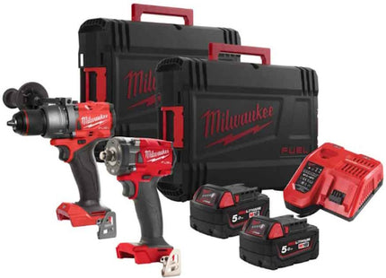 MILWAUKEE KIT M18 FPP2B3-502X TRAPANO+AVVITATORE IMPULSI DA 1/2"
