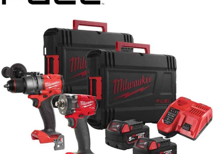 MILWAUKEE KIT M18 FPP2B3-502X TRAPANO+AVVITATORE IMPULSI DA 1/2"
