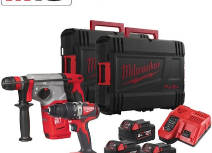 MILWAUKEE KIT M18 BLPP2C2-503X TRAPANO+TASSELLATORE SDS-PLUS(V1/23)