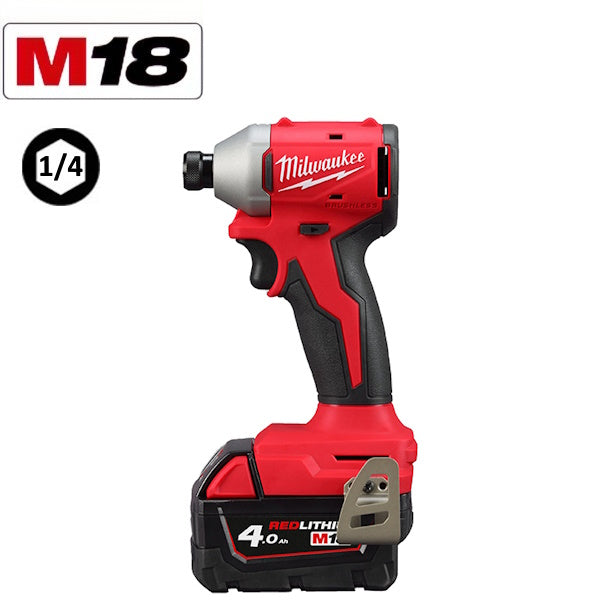 MILWAUKEE AVVITATORE IMPULSI DA 1/4" HEX A BATTERIA M18 BLIDRC-402C