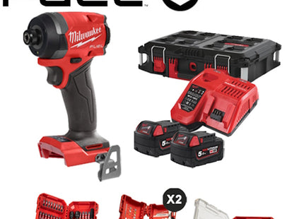 MILWAUKEE AVVITATORE IMPULSI DA 1/4" HEX A BATTERIA M18 FID3100P-502P