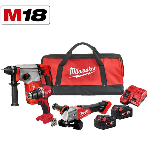 MILWAUKEE KIT M18 PPA3-502 3 ELETTROUTENSILI + BORSA(V1/24)
