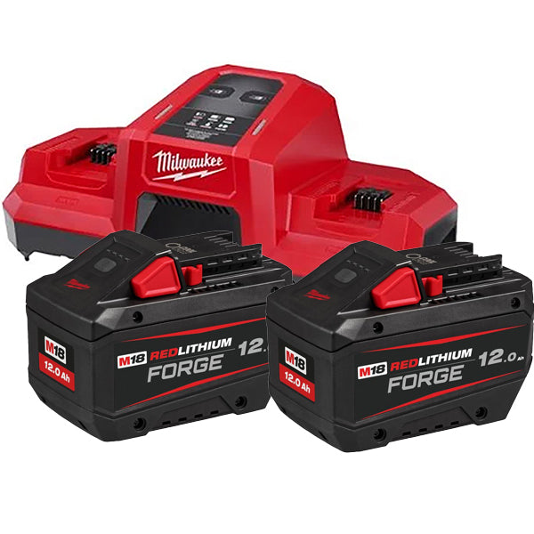 MILWAUKEE KIT ENERGY PACK 2 BATTERIE+CARICABATTERIE M18 FORGENRG-122DBSC
