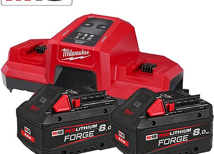 MILWAUKEE KIT ENERGY PACK 2 BATTERIE+CARICABATTERIE M18 FORGENRG-802DBSC