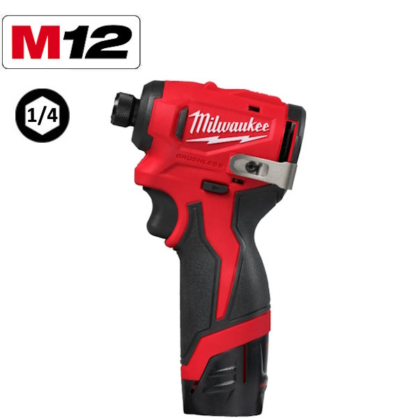 MILWAUKEE AVVITATORE IMPULSI DA 1/4" HEX A BATTERIA M12 BLIDRC-202C