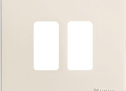 BTICINO MAGIC PLACCA 2 POSTI SCATOLA TONDA COLORE AVORIO