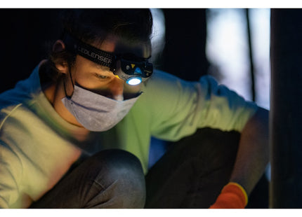 LED LENSER LAMPADA LED FRONTALE A BATTERIA RICARICABILE MOD. MH7 BLACK