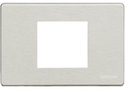 BTICINO MAGIC PLACCA 2 POSTI CENTRATI IN ALLUMINIO COLORE OXIDAL