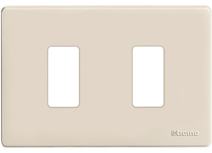 BTICINO MAGIC PLACCA 2 POSTI COLORE AVORIO