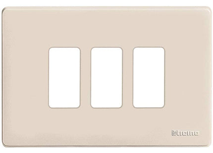 BTICINO MAGIC PLACCA 3 POSTI COLORE AVORIO