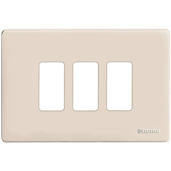 BTICINO MAGIC PLACCA 3 POSTI COLORE AVORIO