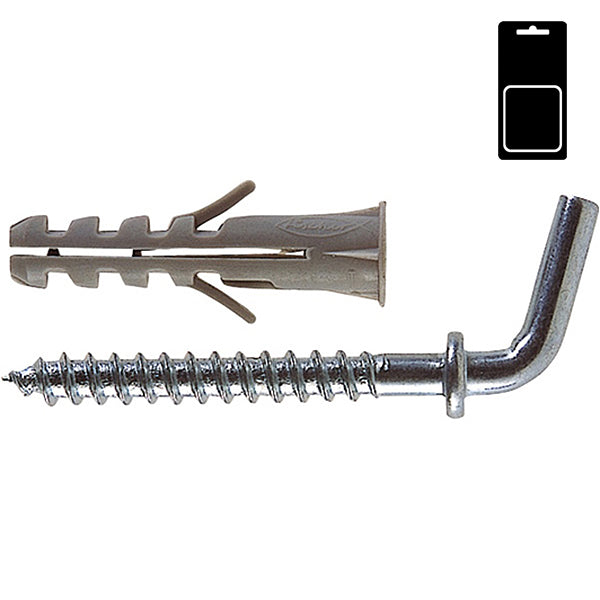 FISCHER TASSELLI IN NYLON CON GANCIO CORTO S 6 C/8 K BLISTER PZ10*