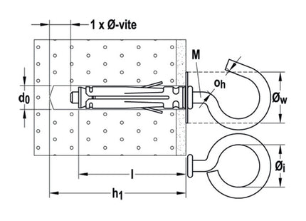 FISCHER  TASSELLI IN ACCIAIO CON OCCHIOLO APERTO SBS 9/ 1 K BLISTER PZ4