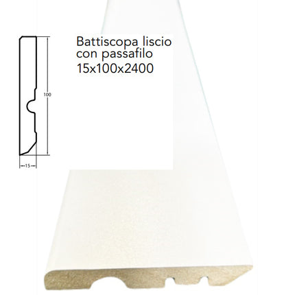 PIRCHER BATTISCOPA IN MDF COLORE BIANCO