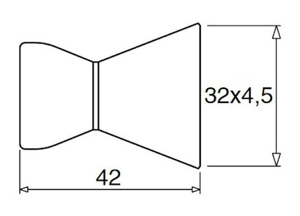 LOC-LINE ATTACCO 1/2" GETTI PIATTI MM 32X4,5 CONF.DA PZ2