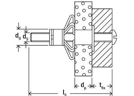 FISCHER TASSELLO HM 8X54 SS IN METALLO PER CARTONGESSO CON VITE TE