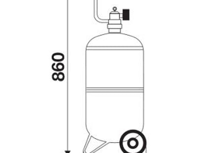 RAASM GONFIAGOMME CON SERBATOIO DA LT24 E PISTOLA GONFIAGGIO 0-10 BAR