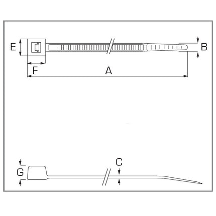 ELEMATIC FASCETTE DI CABLAGGIO IN NYLON NATURALE IN CONF.DA PZ100