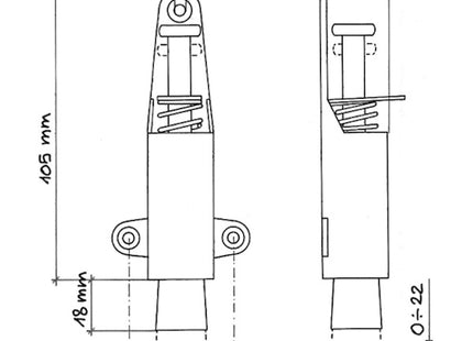 MACO FERMAPORTE A PEDALE MM120 COLORE NERO