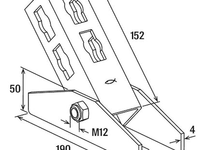 FISCHER SAMONTEC STAFFA AD ANGOLO VARIABILE PVB