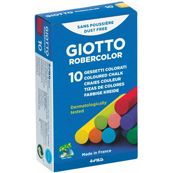 LYRA GIOTTO GESSI TONDI ROBERCOLOR COLORI VARI MM80 D.MM 9 CONF.PZ10